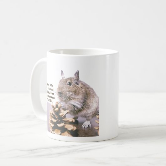 LOVE♡DEGU KAFFEETASSE (Vorderseite Links)