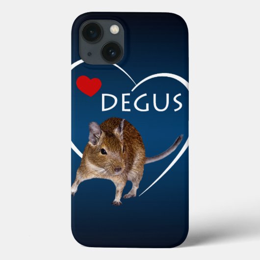 Love Degus iPad Mini Hülle (Hell/Dunkelblau) (Rückseite)
