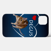 Love Degus iPad Mini Hülle (Hell/Dunkelblau) (Rückseite (Horizontal))