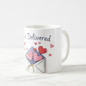 Love Delivered Mug Kaffeetasse (VorderseiteRechts)
