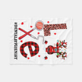 Love Dental Christmas Reindeer Dental Squad Xmas D Fleecedecke (Vorderseite (Horizontal))