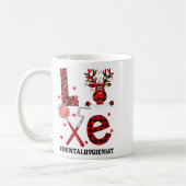 Love Dental Christmas Reindeer Dental Squad Xmas D Kaffeetasse (Links)