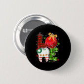 Love Dental Life Bauble Tooth Dentist Fall Christm Button (Vorne & Hinten)