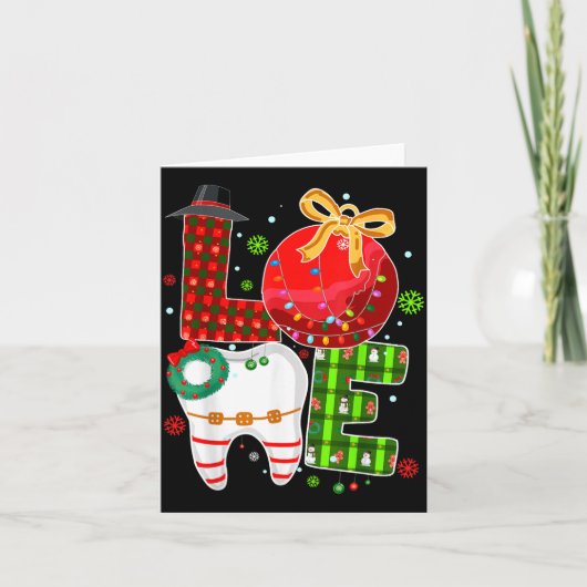 Love Dental Life Bauble Tooth Dentist Fall Christm Karte (Vorderseite)