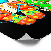 Love Dental Life Cute Tooth Flip Flops Summer Dent Poster (Ecke)