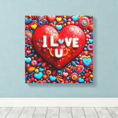 Love design Canvas Print Leinwanddruck (Insitu (Holzboden))