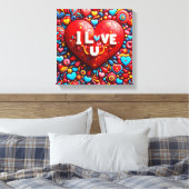 Love design Canvas Print Leinwanddruck (Insitu (Schlafzimmer))