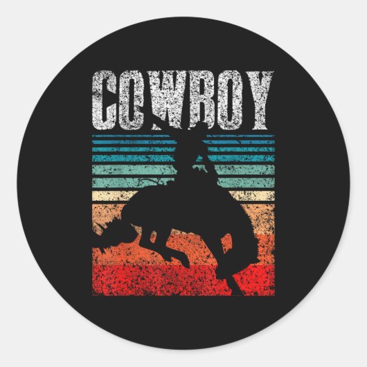Love Design Lover Cowboy - Mens & Womens Uni-y Runder Aufkleber (Vorderseite)