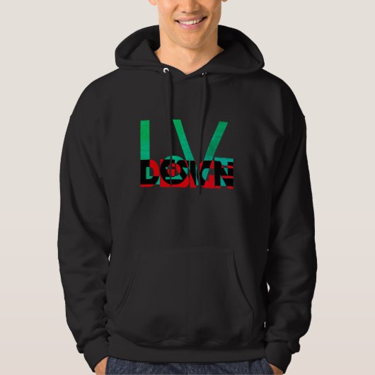 Love Design - Retro Green Edition Hoodie (Vorderseite)