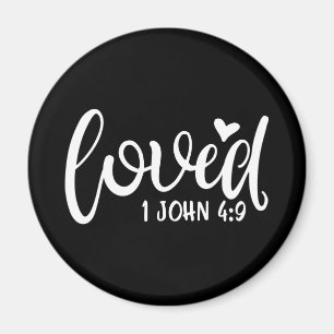 Love Design With A Word Loved on It Magnet