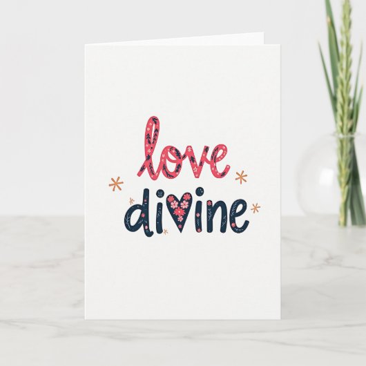 Love Divine Floral Art Card Karte (Vorderseite)