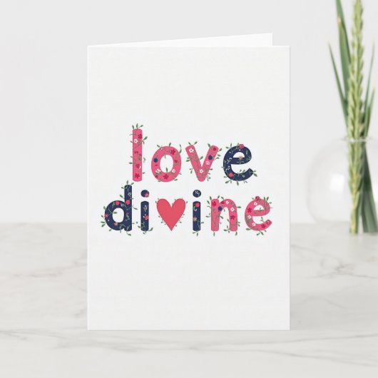Love Divine Ornamental Card Karte (Vorderseite)