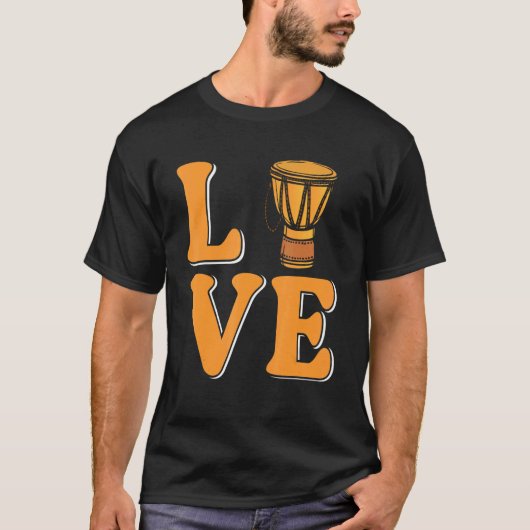 Love Djembe Drum T-Shirt (Vorderseite)