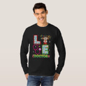 Love Doctor Reindeer Stethoscope Sweater Ugly T-Shirt (Vorne ganz)