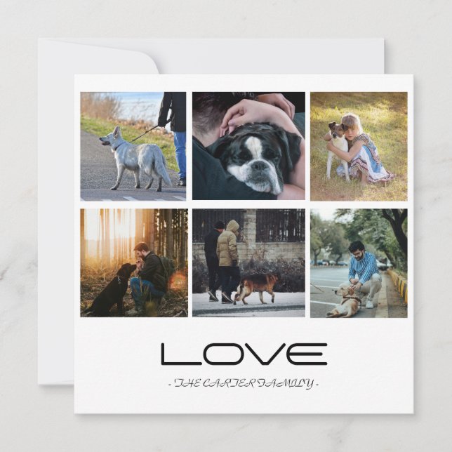 Love Dog Family Portrait Collage Design (Vorderseite)