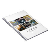 Love Dog Family Portrait Collage Design Notizblock (Rechte Seite)