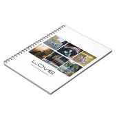 Love Dog Family Portrait Collage Design Notizblock (Linke Seite)