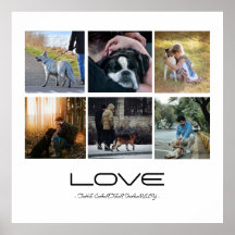 Love Dog Family Portrait Collage Design