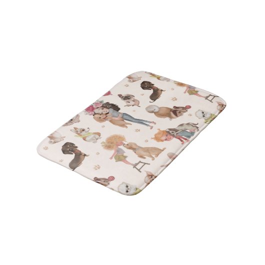 Love Dogs Badematte (Schrägansicht)