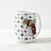 Love dogs Custom Name Photo Mug Gift Kaffeetasse (VorderseiteRechts)
