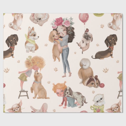 Love Dogs Geschenkpapier (Flach)