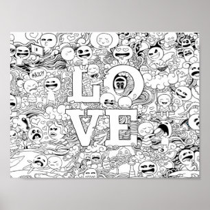 Love Doodle Poster
