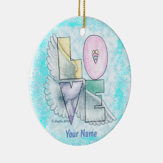 Love Dove Keramik Ornament (Rechts)