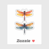 Love Dragonflies child small simple Minimalist Dra Aufkleber (Blatt)