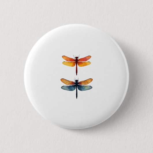 Love Dragonflies child small simple Minimalist Dra Button (Vorderseite)