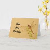 Love Dragonfly Birthday Karte (Gelbe Blume)