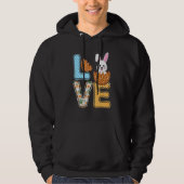 Love Easter Bunny Egg Giraffe Print Cute Bunny Kid Hoodie (Vorderseite)
