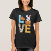 Love Easter Bunny Egg Giraffe Print Cute Bunny Kid T-Shirt (Vorderseite)