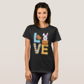 Love Easter Bunny Egg Giraffe Print Cute Bunny Kid T-Shirt (Vorne ganz)