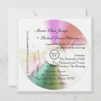 LOVE Einzigartige Moderne Retro-CD-Stempel Hochzei