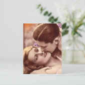 Love Embrace French Postcard Postkarte (Stehend Vorderseite)