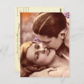 Love Embrace French Postcard Postkarte (Vorne/Hinten)