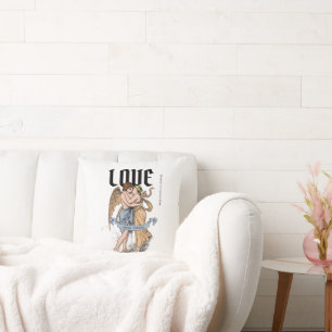 Love Embrace – Romantisches Paar Illustration Kissen