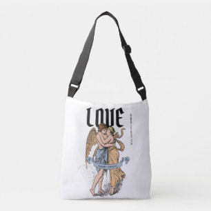 Love Embrace – Romantisches Paar Illustration Tragetaschen Mit Langen Trägern