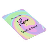 Love engagement wedding couple colorful bohpattern magnet (Rechte Seite)