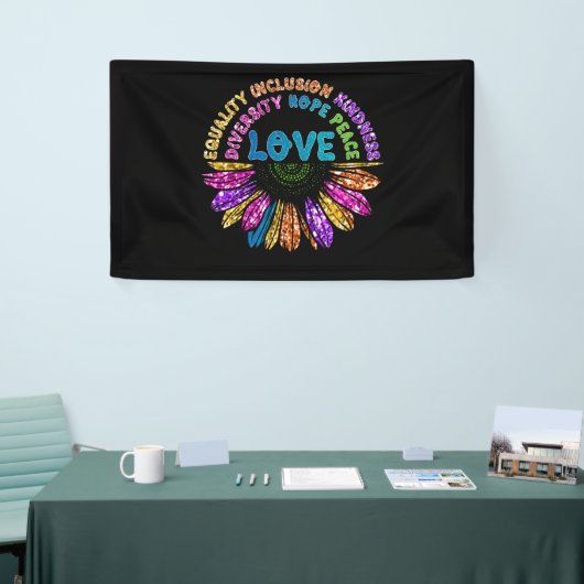 LOVE Equality Inclusion Diversity Hope Peace Banner (Messeveranstaltung)