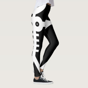 Love Eternal Skeletons Icon 2007 Schwarz-Weiß Leggings