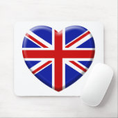love Fahne England Mousepad (Mit Mouse)
