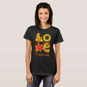 Love Fall Autumn Sunflower Lunch Lady Thanksgiving T-Shirt (Vorne ganz)