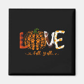 Love Fall Y'all Pumpkin Dog Paw Print Autumn Falli Magnet (Vorne)