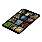 Love Familie Foto Collage Budget Monogram Magnet (Linke Seite)