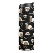 Love Ferrets - Black Thermosbecher (Nach links gedreht)