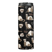 Love Ferrets - Black Thermosbecher (Rückseite)