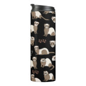 Love Ferrets - Black Thermosbecher (Nach rechts gedreht)