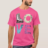 Love Figure Skating For Ice Skating Girls T-Shirt (Vorderseite)