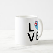 Love - Fiji Flag Kaffeetasse (VorderseiteRechts)
